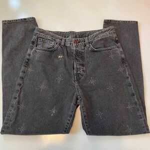 H&M black jeans with silver accents never worn